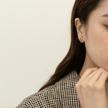 【ネコポス便送料無料】ダブルリングイヤリング小ぶり イヤリング レディース 女性 大人 アクセ アクセサリー ギフト シンプル