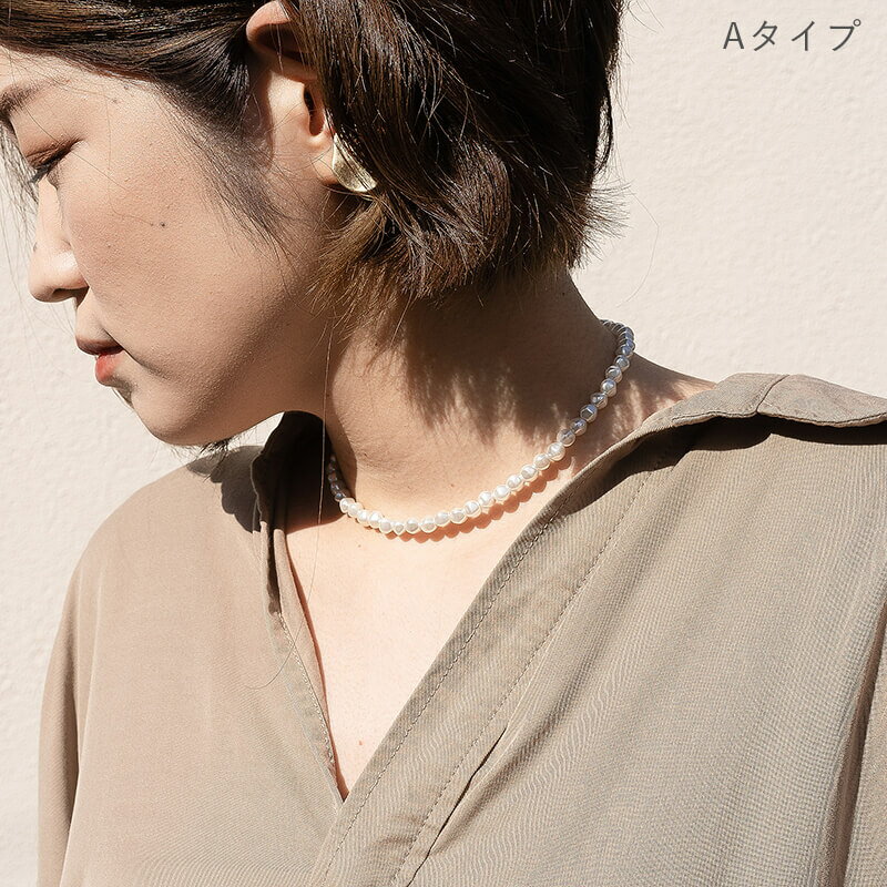 【対象アイテム限定20%OFF】パールチョーカーネックレス パール アクセサリー ネッ...