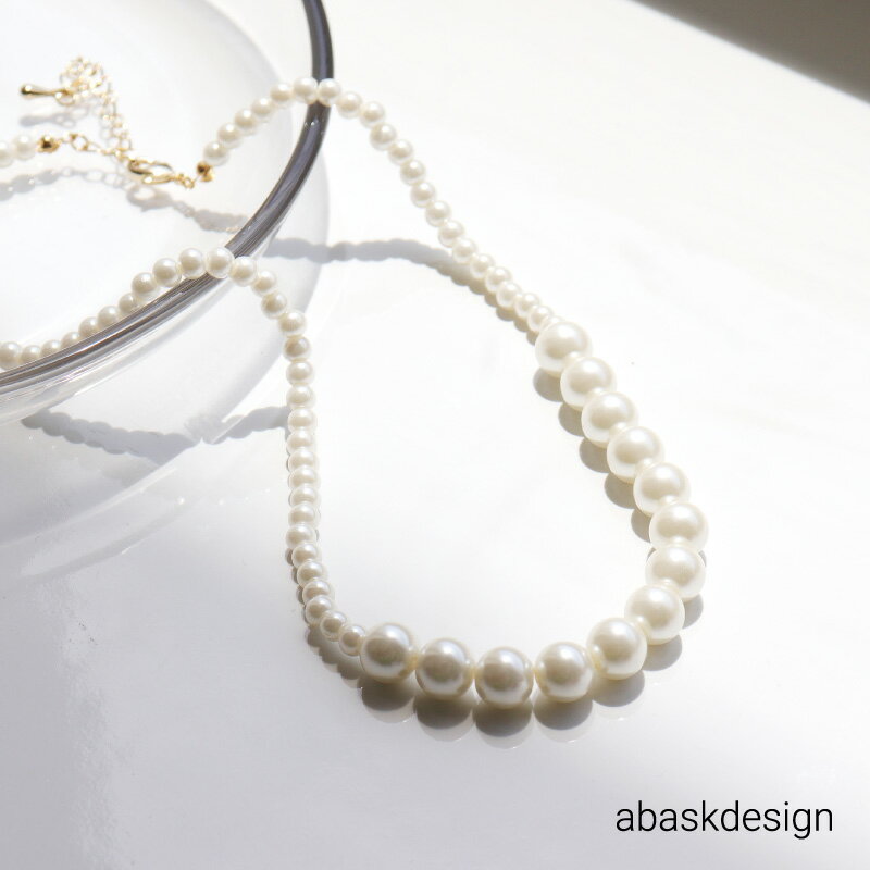 アシメパールネックレス アクセサリー アクセ レディース パール シンプル かわいい 上品 大人 女性 パールネックレス プレゼント ギフト 卒業式 入学式 入...