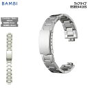 腕時計 ベルト 時計 バンド ステンレス メタルベルト BAMBI バンビ シルバー 防水 弓カン 弓環 18mm 19mm 20mm エンドピース 9mm 金属 メタル ブレス 腕時計ベルト 時計バンド 交換 替えベルト BSB4416S