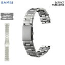腕時計 ベルト 時計 バンド ステンレス メタルベルト BAMBI バンビ シルバー 18mm 19mm 20mm 金属 メタル ブレス 交換 替えベルト BSBE4595S