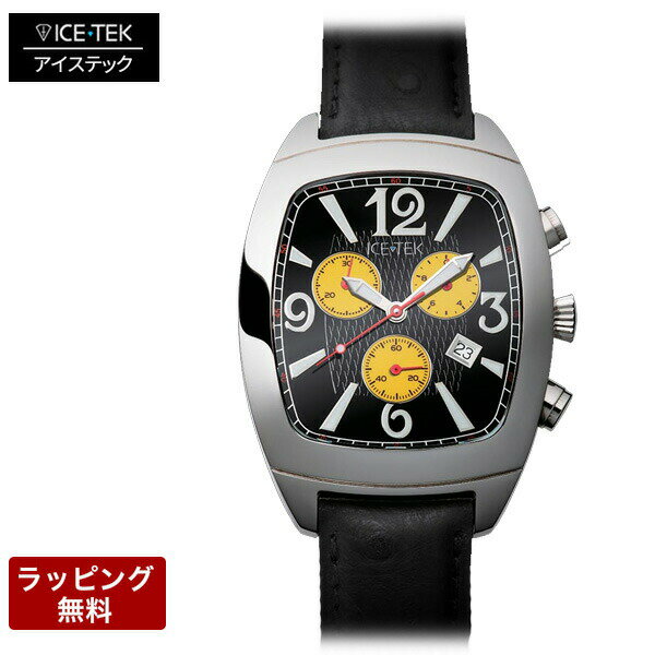 【4日20時からポイント10倍】アイステック 時計 ICETEK 高級 腕時計 ICE TEK アイステック メンズ腕時計 【代引決済不可】 SteelMagnumChrono スチールマグナムクロノ Black with Yellow CHCU01-ST-19