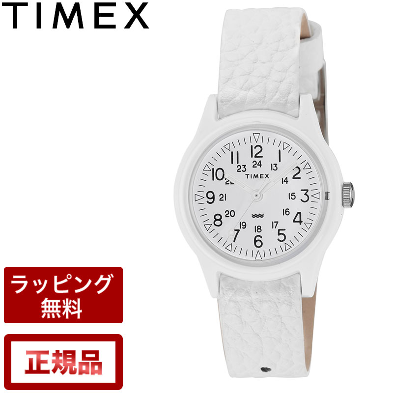 楽天腕時計とバンドのアビーロードタイメックス 腕時計 TIMEX 時計 【日本限定】オリジナル キャンパー 29mm ホワイト レザー TW2T96200 レディース腕時計