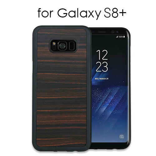 乐天商城 - Galaxy S8＋ ケース 天然木 Man&Wood Ebony（マンアンドウッド エボニー）ギャラクシー エス エイト プラス カバー 木製 SC-03J SCV35
