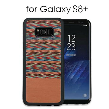 【訳あり アウトレット】Galaxy S8＋ ケース 天然木 Man&Wood Browny Check（マンアンドウッド ブラウニーチェック）ギャラクシー エス エイト プラス カバー 木製 SC-03J SCV35