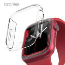 araree Apple Watch 45mm 41mm 用 ケース Nu:kin ハードクリアケース アップルウォッチ アラリーapple watch カバー 傷 衝撃 頑丈 保護ケース 透明 高級 おしゃれ 