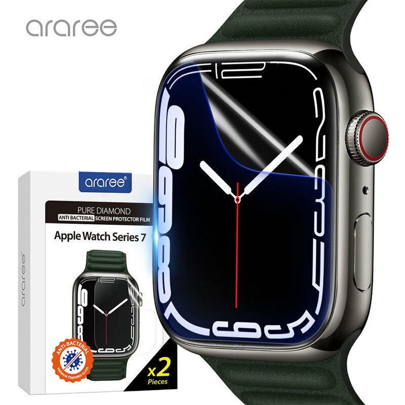 araree Apple Watch 45mm 41mm  ե (2) PURE DIAMOND ݸե ꡼ AppleWatch åץ륦å ݸ վ  ݸ åץ륦å  ׷ Ʃ ʡ