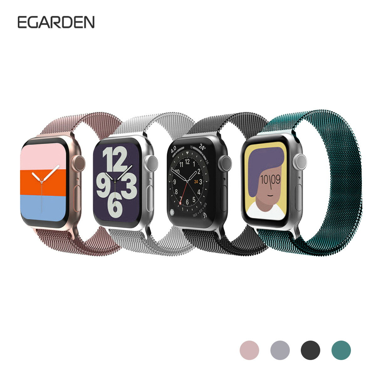 EGARDEN アップルウォッチバンド METAL STRAP メタルベルト交換バンド for Apple Watch 49mm, 46/45/44/42/41/40/38mm (Ultra2/1,Series10-1,SE) ストラップ ステンレス メタルベルト メタルバンド アクセサリー 交換バンド 高級 おしゃれ メンズ レディース 韓国 【正規品】