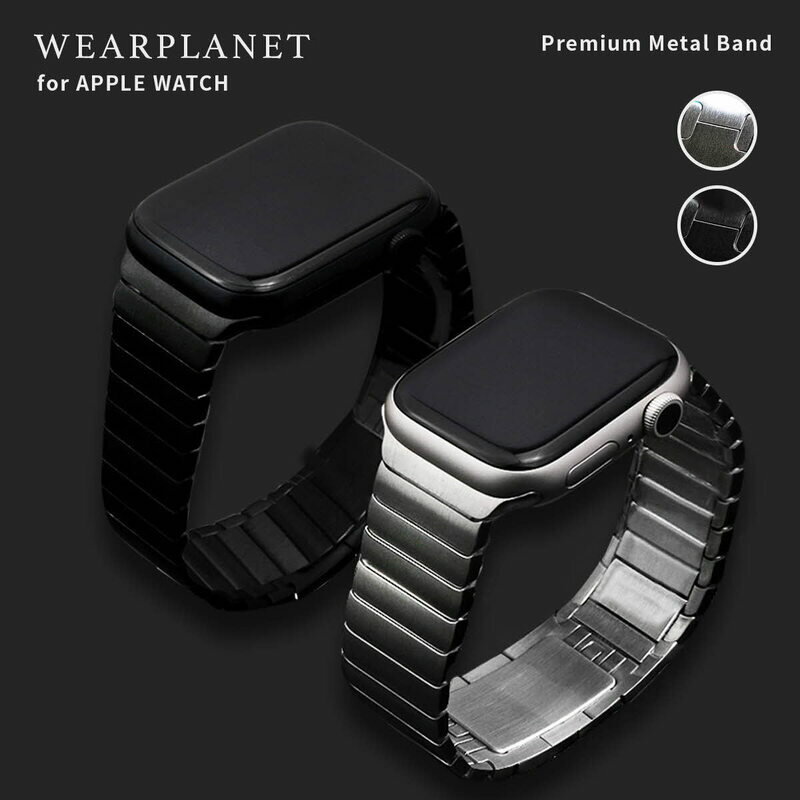 WEARPLANET åץ륦å ץߥ᥿Х 򴹥Х for Apple Watch 49mm, 45/44/42/41/40/38mm (Ultra2/1,Series9-1,SE) ꡼ ᥿Х ȥå   Хե饤Хå ٥ ǥ   ʡ