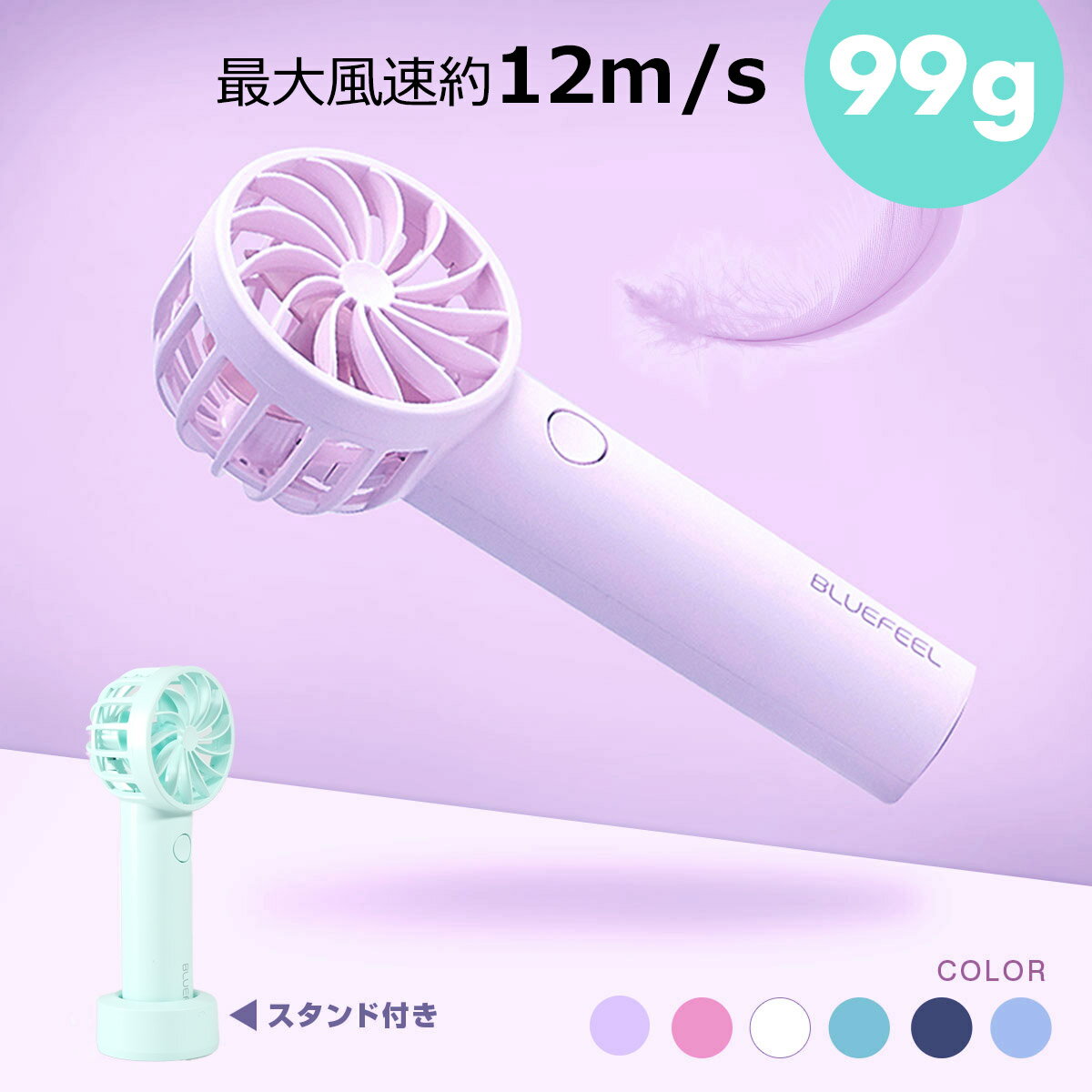 【訳あり アウトレット】 BLUEFEEL PRO+ 超小型ヘッドポータブル扇風機 ハンディファン 小型扇風機 携帯扇風機