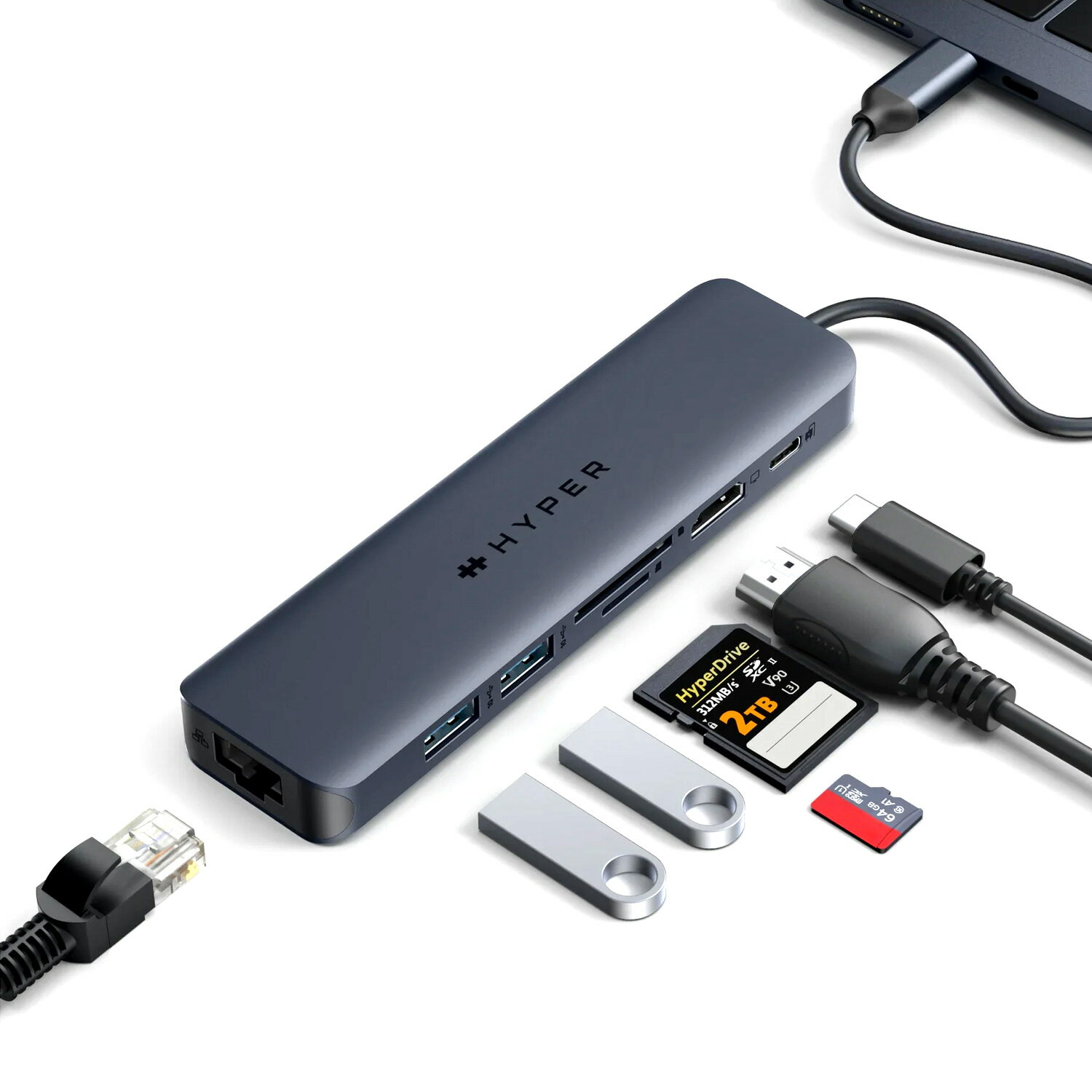 HyperDrive Next 7 Port USB-C nu c-type hub pXX[ HDMI 100W USB-A PD USB 3.2 macbooknu gnu 7|[g typec nCp[ NEXTV[Y HYPER++