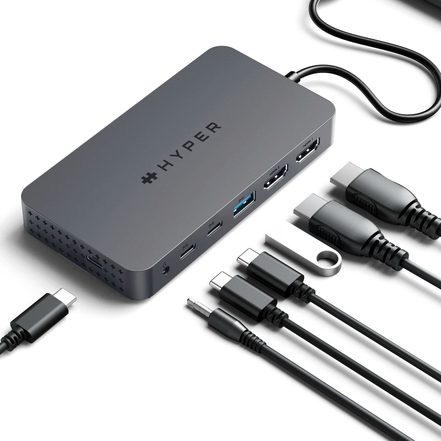 HyperDrive Next Dual 4K HDMI 7 Port USB-C nu fAfBXvC pXX[ HDMI 100W USB-A PD M1 M2 M3 MacBook gnu 7|[g typec nCp[ NEXTV[Y HYPER++