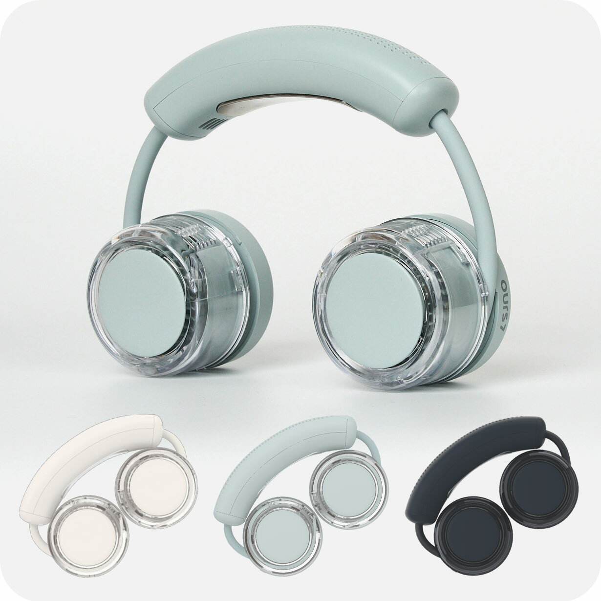Rakuten - 冷却プレート 搭載 Neck Band Fan COOLING OURS7 羽なし 首掛け扇風機（ネックバンドファン クーリング）羽根なし首かけ扇風機 羽根なし扇風機 ネックファン ハンズフリー アイスクーラー 冷却扇風機