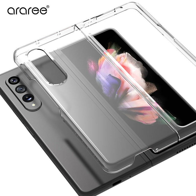 Rakuten - galaxy z fold3 保護 ケース 【 Galaxy Z Fold3 5G ケース 】 araree NUKIN クリア samsung ギャラクシー z フォールド ケース カバー 保護カバー 密着痕防止 背面カバー型 SCG11 SC-55B