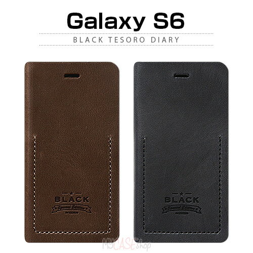 y󂠂 AEgbgz Galaxy S6 P[X Zenus BLACK Tesoro Diary([kX ubNe\_CA[j