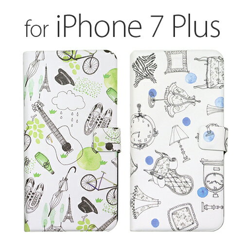 Rakuten - iPhone 8 Plus / 7 Plus ケース 手帳型 Happymori French Cafe Diary （ハッピーモリ フレンチカフェダイアリー）アイフォン カバー