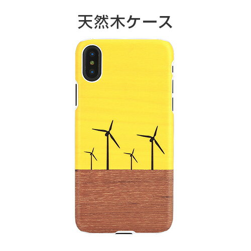 乐天商城 - iPhone XS / X ケース 天然木 Man&Wood Yellow Wind（マンアンドウッド イエローウィンド）アイフォン カバー 木製