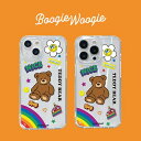 【正規品】 iPhone13 ケース カバー BOOGIE WOOGIE iPhone13Pro iPhone13mini オーロラケース Teddy Bear | 背面カバー アイフォンケース 13プロ 13ミニ 13pro 13mini ソフト クリア かわいい 耐衝撃 衝撃吸収 韓国 ワイヤレス充電対応 iPhone SE3 第3世代 第2世代 / 7 / 8
