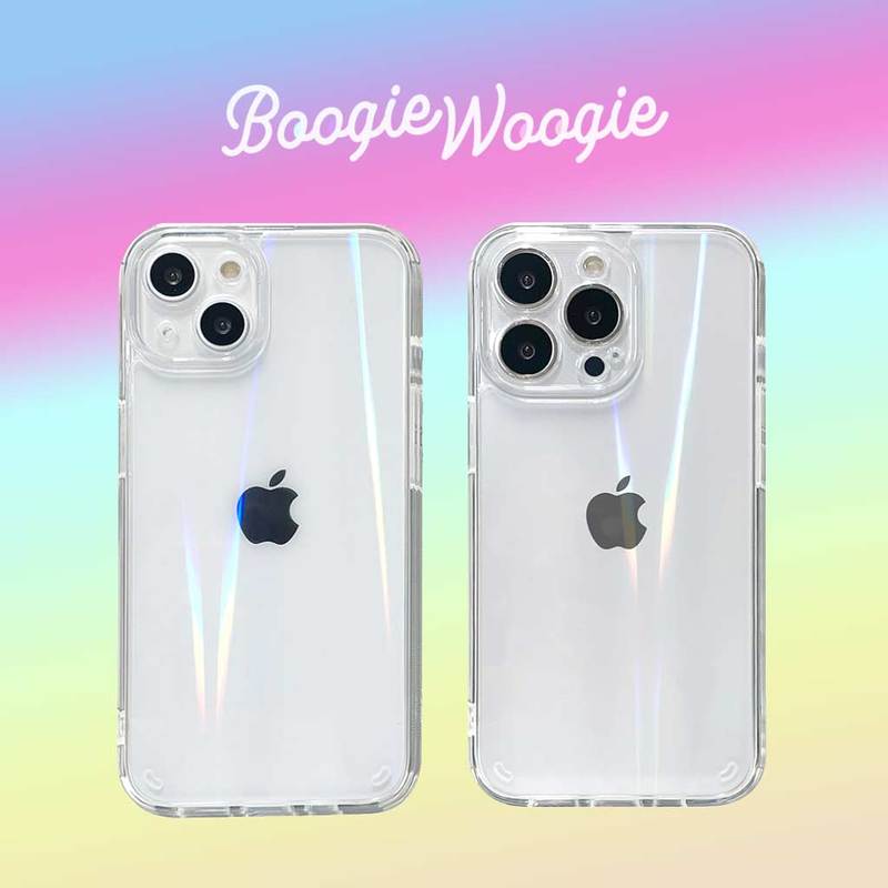  iPhone13 ケース カバー BOOGIE WOOGIE iPhone13Pro iPhone13mini オーロラケース Clear | 背面カバー アイフォンケース 13プロ 13ミニ 13pro 13mini ソフト クリア クリア 透明 耐衝撃 衝撃吸収 韓国 ワイヤレス充電対応 iPhone SE3 第3世代 第2世代 / 7 / 8