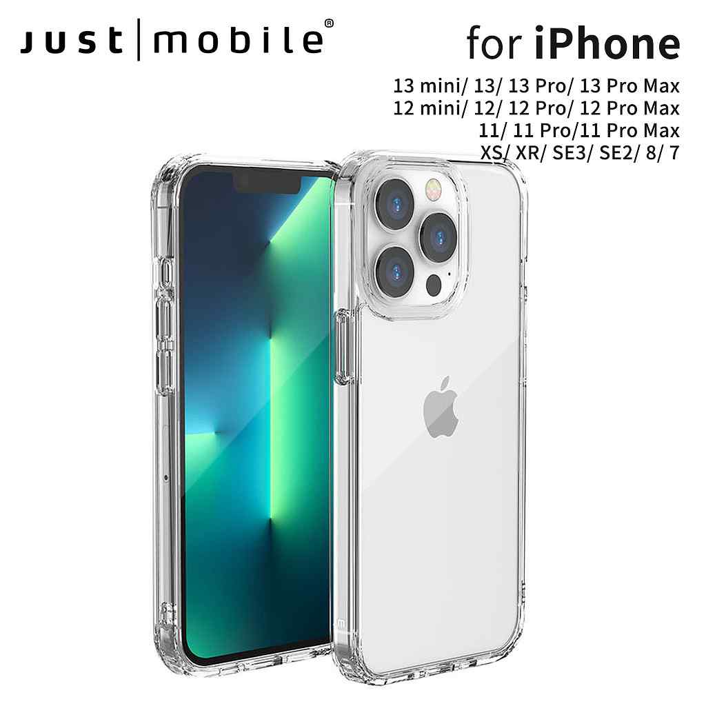  ȥåȡ iPhone SE (3)  С JustMobile TENC Air Crystal Clear [iPhone 14/iPhone 13/13 Pro/13 mini/13 Pro Max/SE3/SE2/12 mini /12 Pro/12/12 Pro Max/SE3/SE2/11 Pro/XS/X/11 Pro Max/11/XS Max/XR
