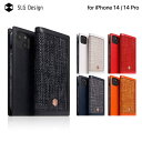 iPhone14 14Pro ケース 手帳型 本革 SLG Design Edition Calf Skin Leather Diary Case iPhone14Pro アイフォン カバー 14 Pro カーフレザー ファブリック 耐久性 革製 レザー 大人 手帳 手帳型ケース カード収納 財布 ダイアリー ワイヤレス充電