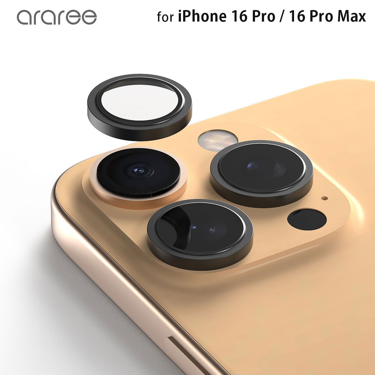 樂天商城 - iPhone16Pro/16ProMax 強化ガラスフィルム 全面保護 ディスプレイ保護 ガラス 指紋・飛散防止 透明感 araree core MR カメラ専用強化ガラスフィルム クリア 画面 保護フィルム 保護シール 韓国 スマホフィルム アラリー