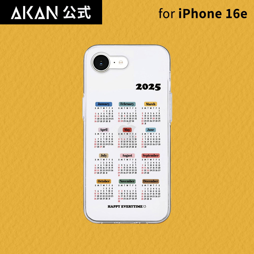 乐天商城 - iPhone 16e ケース カバー ソフト クリアケース Akan 2025カレンダー 透明カバー イラスト 韓国 ブランド iphone16e アイホン16e バックカバー 背面カバー アイホンケース カバー