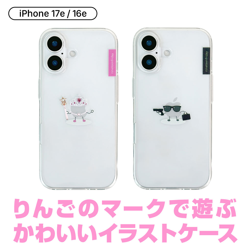 乐天商城 - [ iPhone 17 / 16 用] ケース Nineteenfriday ロゴプレイデザインケース ソフト クリア 透明カバー 超軽量 かわいい 韓国 ブランド アイホンケース