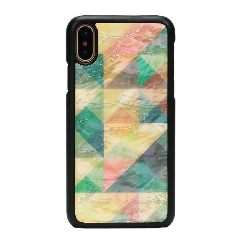 Rakuten - iPhone XS Max 天然貝 ケース ikins Mosaic（アイキンス モザイク）アイフォン カバー 6.5インチ バッグカバー 貝殻 iphone ケース