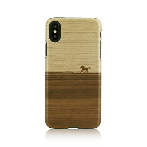 マンアンドウッド スマホケース メンズ iPhone XS / X ケース天然木 Man&Wood Mustang（マンアンドウッド マスタング）アイフォン カバー 木製