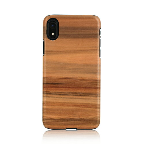 マンアンドウッド スマホケース メンズ iPhone XR ケース天然木 Man&Wood Cappuccino（マンアンドウッド カプチーノ）アイフォン カバー 木製