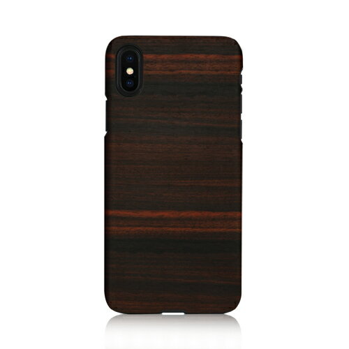 iPhone XS Max ケース天然木 Man＆Wood Ebony （マンアンドウッド エボニー）アイフォン カバー 木製