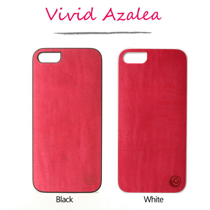 【訳あり アウトレット】iPhone5/5s ケース Man&Wood Real wood case Vivid Azalea（マンアンドウッド ビビッドアザレア）アイフォン 天然木