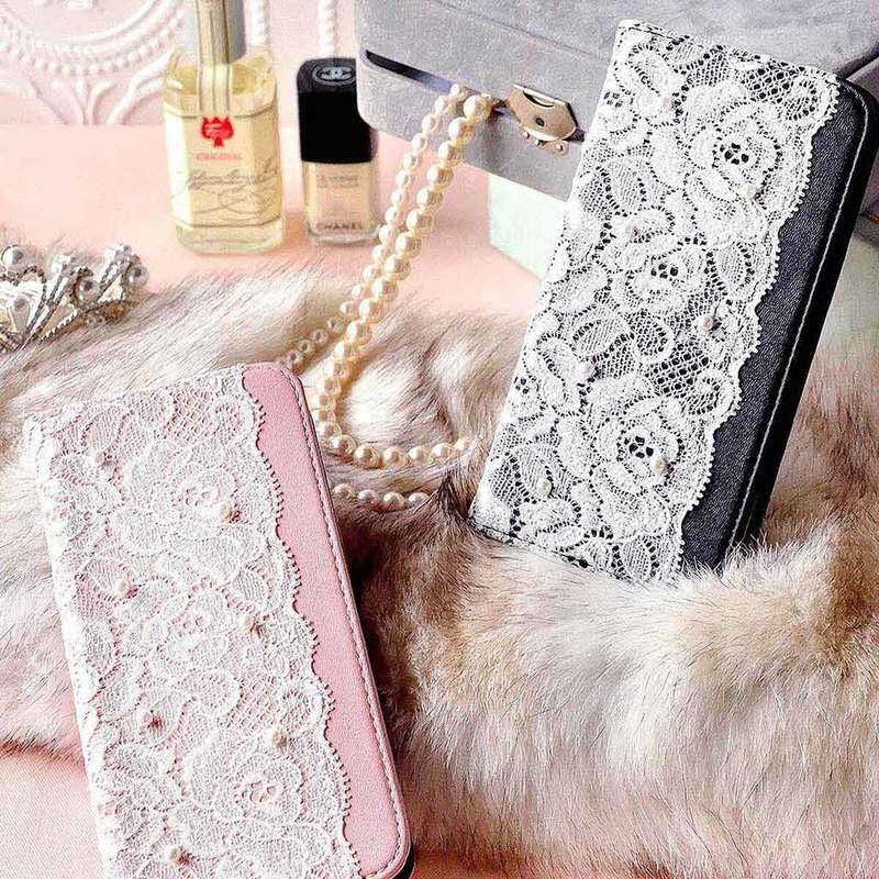 【訳あり アウトレット】 iPhone SE (第3世代) ケース カバー 手帳型 abbi Lace Diary [iPhone SE3/SE2/8/7]