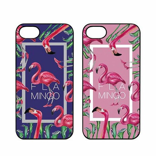 【訳あり アウトレット】 iPhone SE (第3世代) ケース カバー Dparks ブラックケース FLAMINGO SQUARE [iPhone SE3/SE2/8/7]