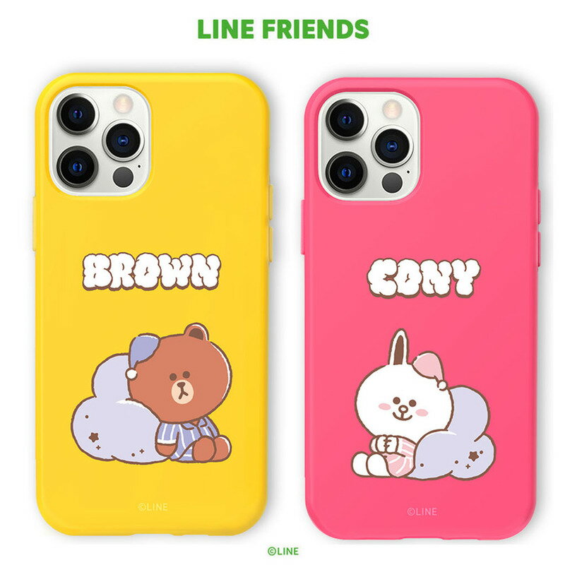 アイフォン 12 ケース mini LINE FRIENDS Dreamy Night カラーソフトケースiphone 12 pro カバー iphone 12 mini ケース 可愛い 背面 かわいい キャラクター ライン ブラウン コニー ギフト レ…