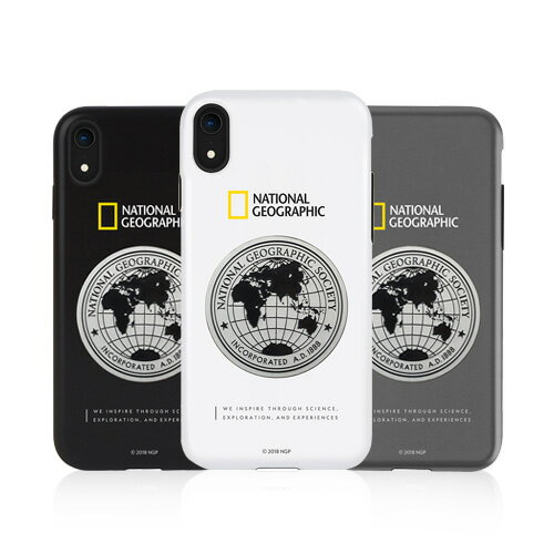 y󂠂 AEgbgz iPhone SE (3) P[X Jo[ National Geographic Global Seal Metal-Deco Case [iPhone SE3/SE2/11 Pro/11/11 Pro Max/XS/X/XR/XS Max/8 Plus/7Plus/8/7]