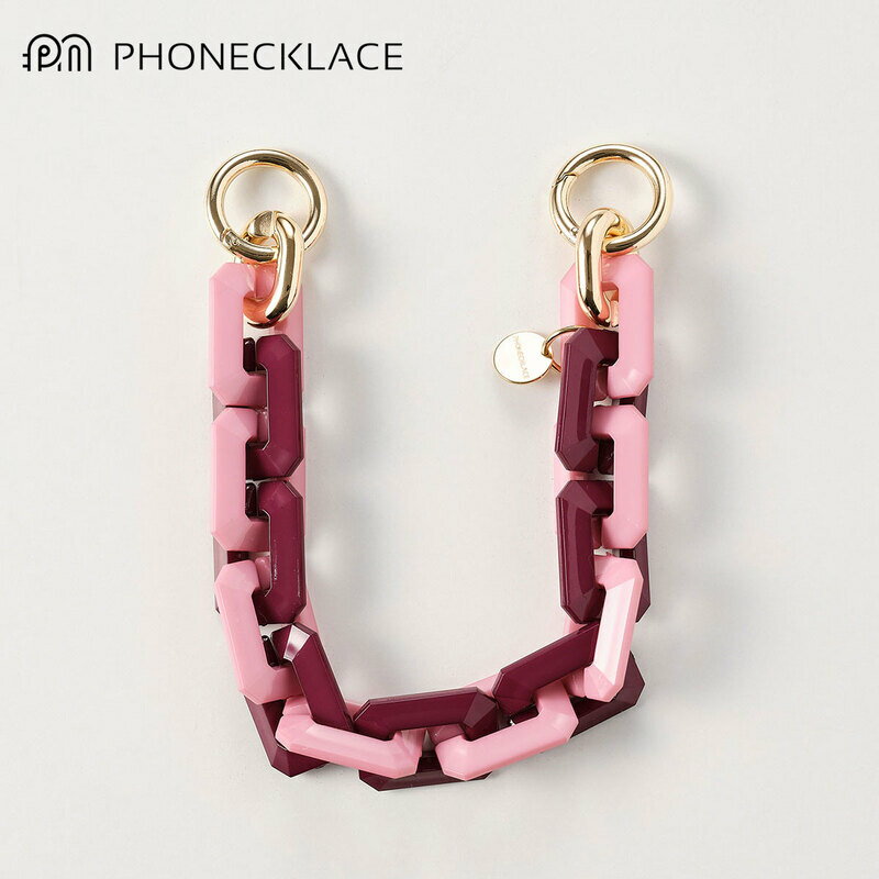 PHONECKLACE ハンドチェーンストラップ コンビ スマホiPhone用