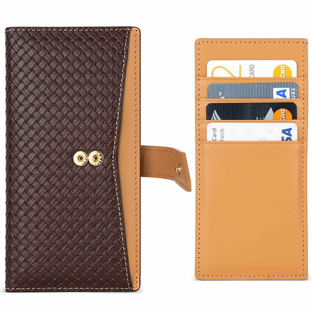 樂天商城 - スマホケース 手帳型 スライド式 多機種対応 マルチケース Design Skin WEAVING LEATHER CASE 本革 取り外しできるにカードウォレット付き Lサイズ