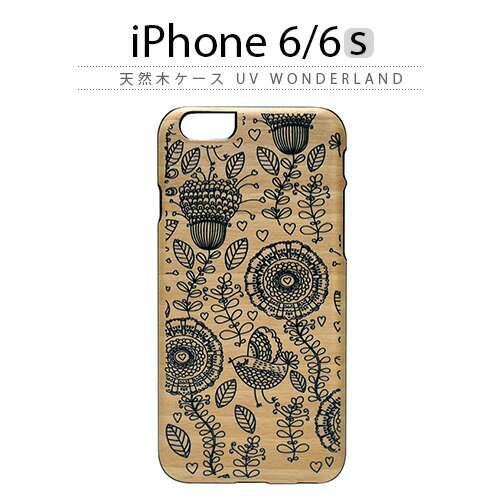マンアンドウッド スマホケース メンズ 【訳あり アウトレット】 iPhone6s ケース 天然木 Man&Wood UV WonderLand（マンアンドウッド ワンダーランド）アイフォン iPhone6