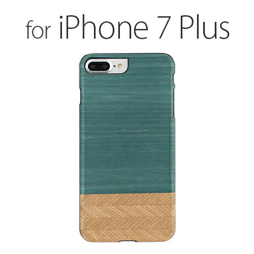Rakuten - iPhone 8 Plus / 7 Plus 天然木ケース Man & Wood Denim （マンアンドウッド デニム）アイフォン カバー 木製