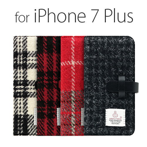【訳あり アウトレット】 iPhone 8 Plus / 7 Plus ケース SLG Design Harris Tweed Diary（ハリスツイードダイアリー） 手帳型 / 本革 ..