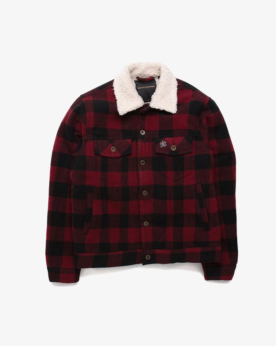 Deus Ex Machina(デウス エクス マキナ) MIKEY PLAID TRUCKER (RED PLAID) （メンズ）M/Lサイズ