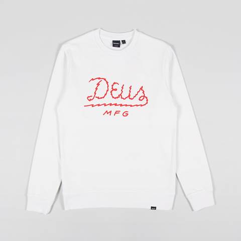 Deus Ex Machina(デウス エクス マキナ) LIVEWIRE CREW (Vintage White)（メンズ）S/M/Lサイズ