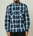 (BIG MIKE/ビッグマイク) Heavy Flannel Shirts / NVY×WHT(メンズ)M/L/XLサイズ