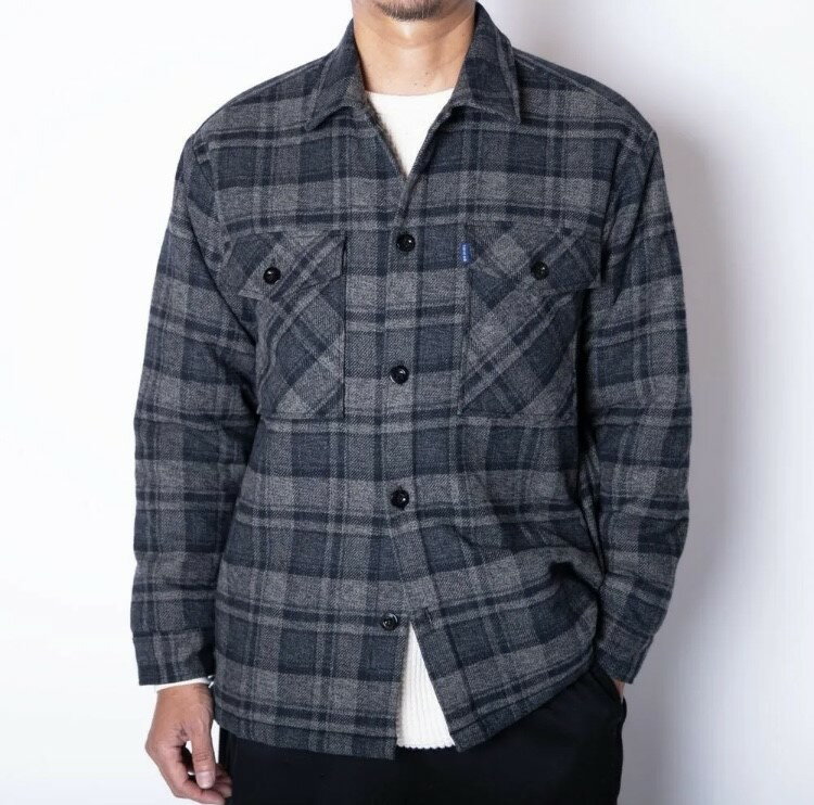 Rakuten - (TURN ME ON / ターンミーオン) チェックネル×キルティングJKT(BLACK) (MENS)M/Lサイズ