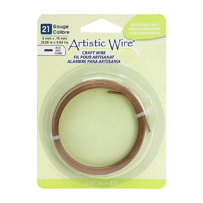 Artistic Wire アーティスティックワイヤー #21 フラット5mm アンティークブラス メール便/宅配便可 aw..