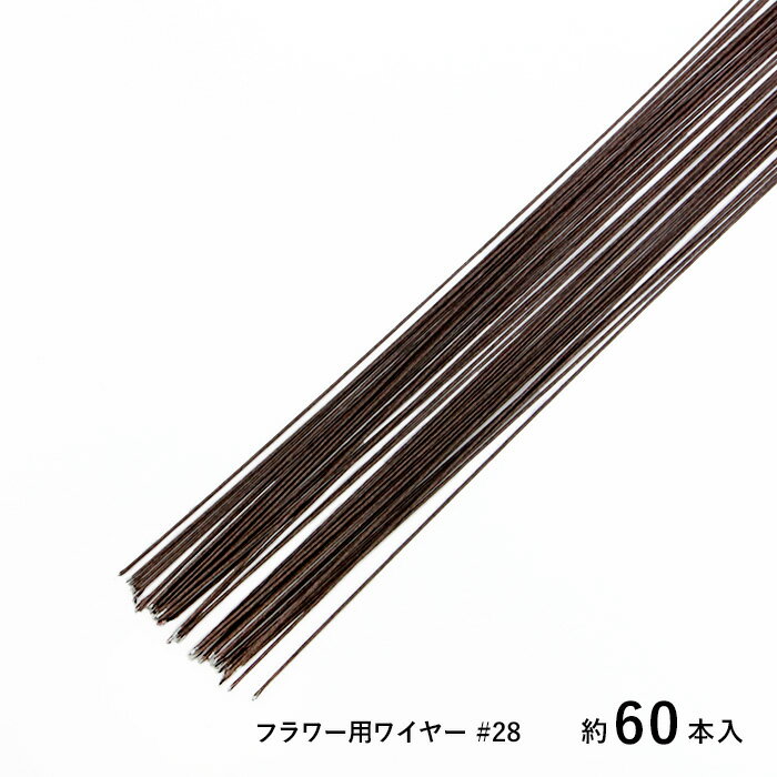 乐天商城 - SUNRISE 地巻ワイヤー フラワー用ワイヤー #28 ブラウン 約60本入