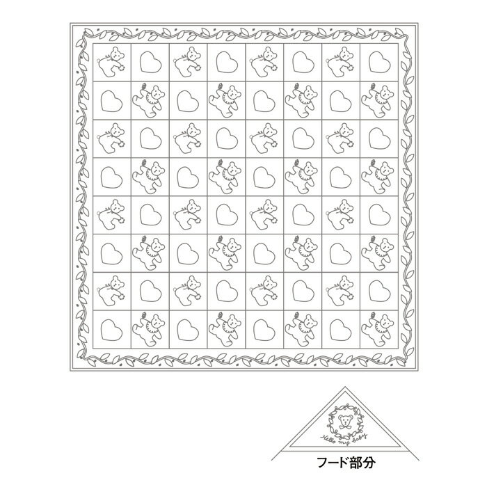 ベビーキルトキット おくるみ ハローベビー ck883r-1