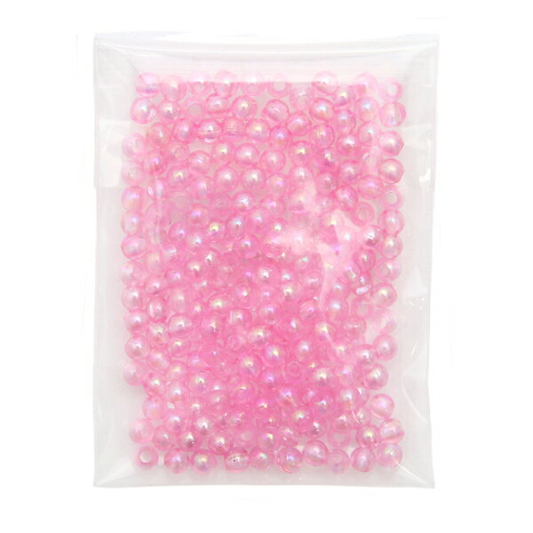 SH 丸 ビーズ DX 4mm プラスチックビーズ No.3 《ピンク》 メール便/宅配便可